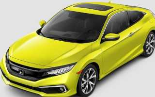 Honda Civic Coupe 2019 года: обновленная модель