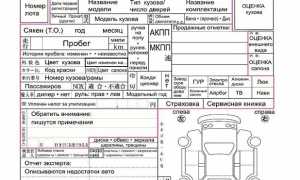 Особенности заполнения аукционного листа и проверки лота по номеру кузова