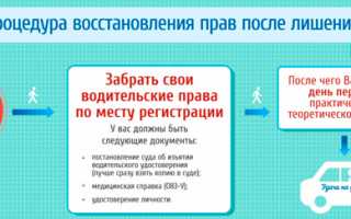 Как получить права после лишения?